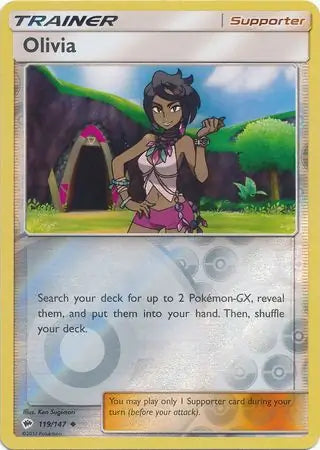Olivia 119/147 (SM - Burning Shadows)  - Reverse Holofoil | Good Games Adelaide SA