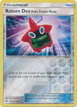 Rotom Dex Poke Finder Mode 122/147 (SM - Burning Shadows)  - Reverse Holofoil | Good Games Adelaide SA