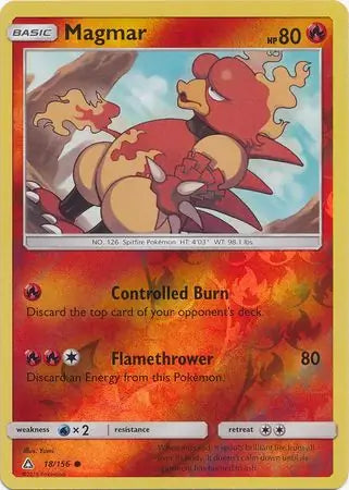 Magmar 18/156 (SM - Ultra Prism)  - Reverse Holofoil | Good Games Adelaide SA