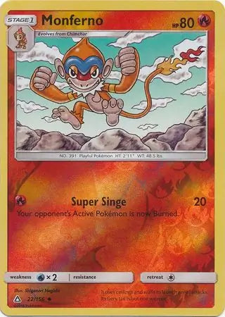 Monferno 22/156 (SM - Ultra Prism)  - Reverse Holofoil | Good Games Adelaide SA