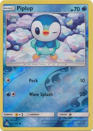 Piplup 32/156 (SM - Ultra Prism)  - Reverse Holofoil | Good Games Adelaide SA