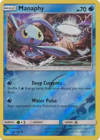 Manaphy 42/156 (SM - Ultra Prism)  - Reverse Holofoil | Good Games Adelaide SA