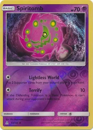 Spiritomb 53/156 (SM - Ultra Prism)  - Reverse Holofoil | Good Games Adelaide SA