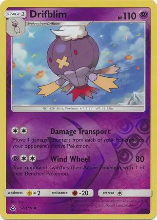 Drifblim 52/156 (SM - Ultra Prism)  - Reverse Holofoil | Good Games Adelaide SA