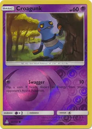 Croagunk 56/156 (SM - Ultra Prism)  - Reverse Holofoil | Good Games Adelaide SA
