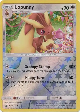 Lopunny 107/156 (SM - Ultra Prism)  - Reverse Holofoil | Good Games Adelaide SA