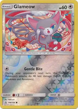 Glameow 108/156 (SM - Ultra Prism)  - Reverse Holofoil | Good Games Adelaide SA