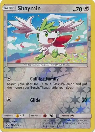 Shaymin 111/156 (SM - Ultra Prism)  - Reverse Holofoil | Good Games Adelaide SA