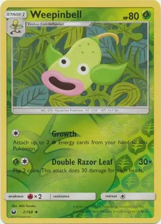 Weepinbell 2/168 (SM - Celestial Storm)  - Reverse Holofoil | Good Games Adelaide SA