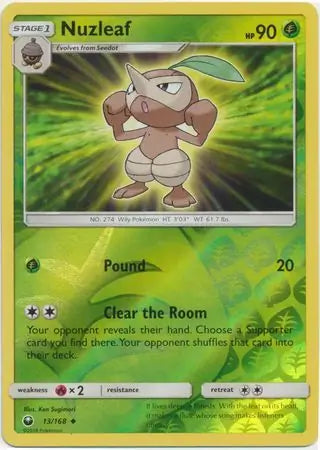 Nuzleaf 13/168 (SM - Celestial Storm)  - Reverse Holofoil | Good Games Adelaide SA