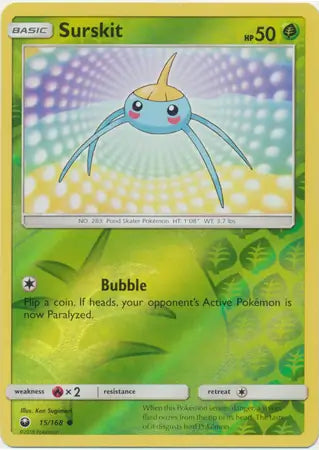 Surskit 15/168 (SM - Celestial Storm)  - Reverse Holofoil | Good Games Adelaide SA