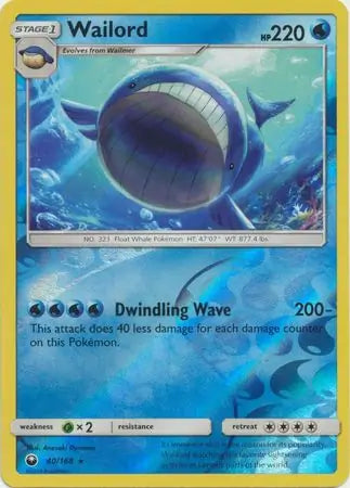 Wailord 40/168 (SM - Celestial Storm)  - Reverse Holofoil | Good Games Adelaide SA