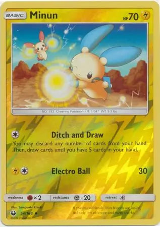 Minun 54/168 (SM - Celestial Storm)  - Reverse Holofoil | Good Games Adelaide SA