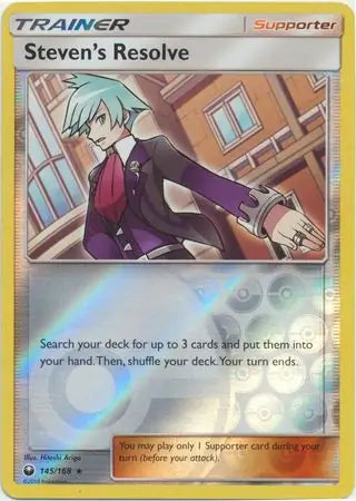 Steven's Resolve 145/168 (SM - Celestial Storm)  - Reverse Holofoil | Good Games Adelaide SA