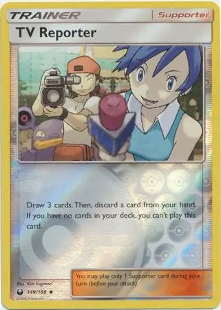 TV Reporter 149/168 (SM - Celestial Storm)  - Reverse Holofoil | Good Games Adelaide SA