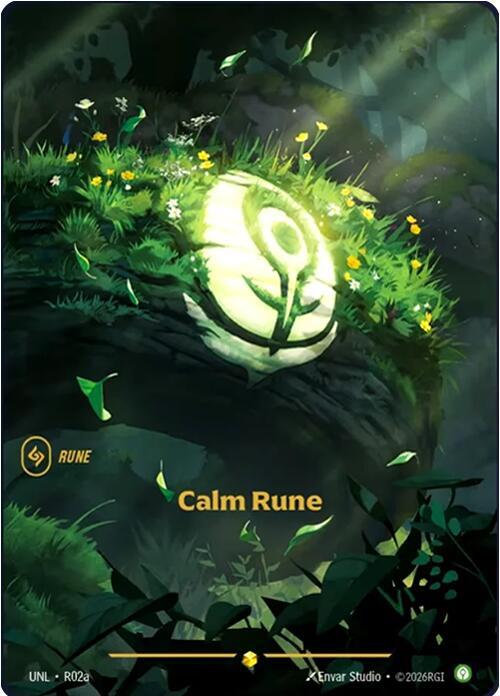 Calm Rune Alternate Art R02a (Unleashed)  - Foil | Good Games Adelaide SA