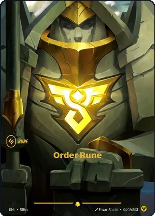Order Rune Alternate Art R06a (Unleashed)  - Foil | Good Games Adelaide SA