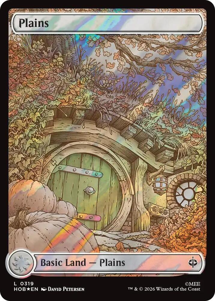 Plains 319 (The Hobbit)  - Full Art Surge Foil | Good Games Adelaide SA