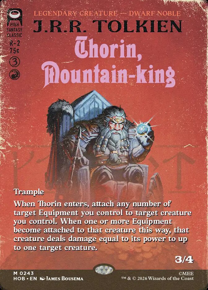 Thorin, Mountain-king 243 (The Hobbit)  - Borderless Foil | Good Games Adelaide SA