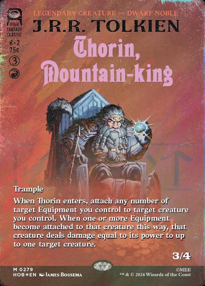 Thorin, Mountain-king 279 (The Hobbit)  - Borderless Surge Foil | Good Games Adelaide SA