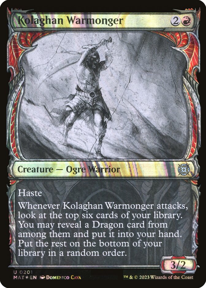 Kolaghan Warmonger 201 (March of the Machine: The Aftermath)  - Showcase Halo Foil | Good Games Adelaide SA
