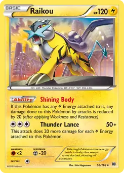 Raikou 55/162 (XY - BREAKthrough)  - Holofoil | Good Games Adelaide SA