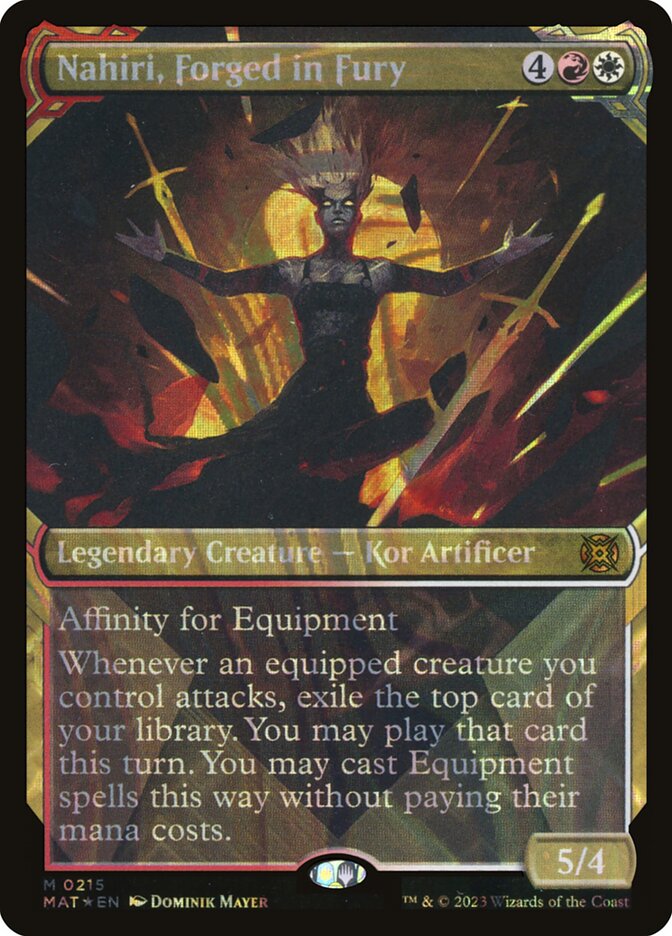 Nahiri, Forged in Fury 215/50 (March of the Machine: The Aftermath)  - Showcase Halo Foil | Good Games Adelaide SA