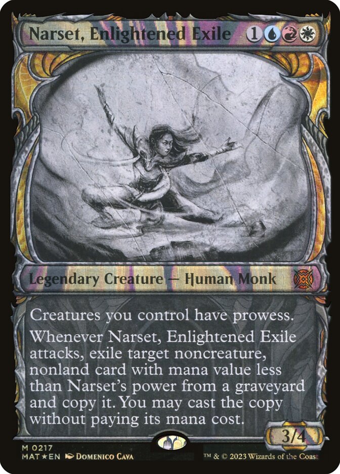 Narset, Enlightened Exile 217/50 (March of the Machine: The Aftermath)  - Showcase Halo Foil | Good Games Adelaide SA