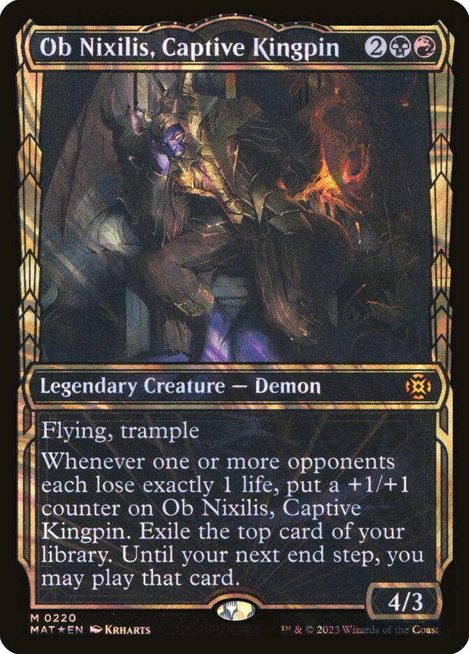 Ob Nixilis, Captive Kingpin 220 (March of the Machine: The Aftermath)  - Showcase Halo Foil | Good Games Adelaide SA