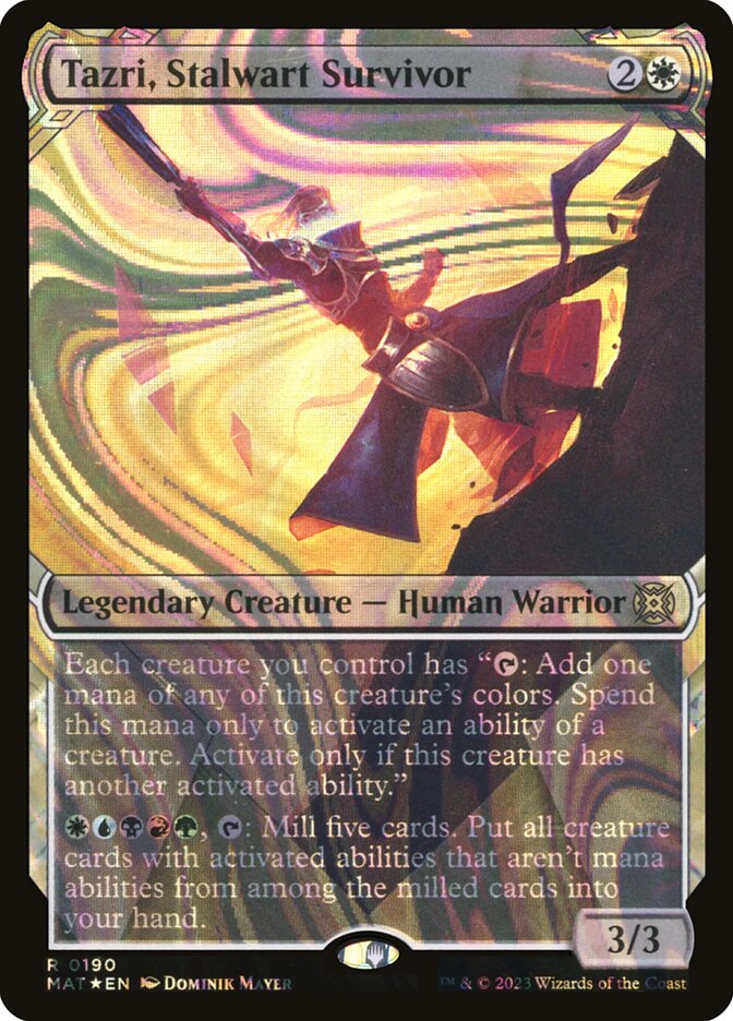 Tazri, Stalwart Survivor 190 (March of the Machine: The Aftermath)  - Showcase Halo Foil | Good Games Adelaide SA