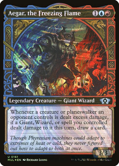 Aegar, the Freezing Flame 161 (March of the Machine: Multiverse Legends)  - Showcase Halo Foil | Good Games Adelaide SA