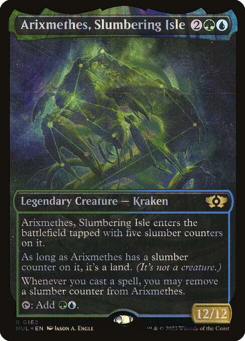 Arixmethes, Slumbering Isle 162 (March of the Machine: Multiverse Legends)  - Showcase Halo Foil | Good Games Adelaide SA