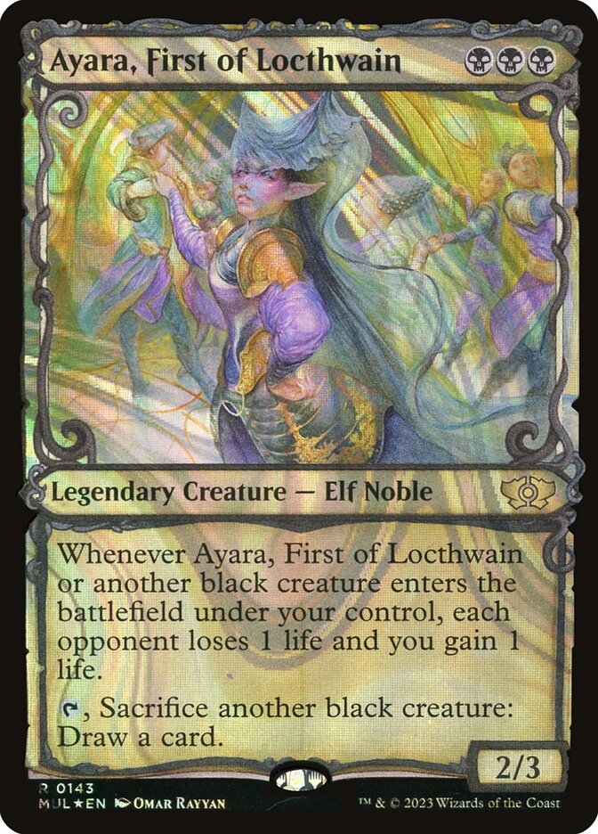 Ayara, First of Locthwain 143 (March of the Machine: Multiverse Legends)  - Showcase Halo Foil | Good Games Adelaide SA