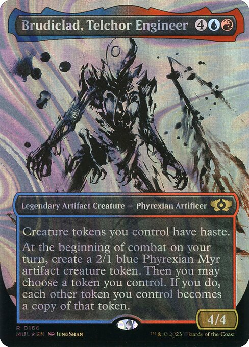 Brudiclad, Telchor Engineer 166 (March of the Machine: Multiverse Legends)  - Borderless Halo Foil | Good Games Adelaide SA