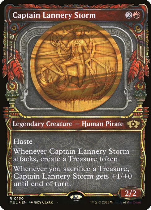 Captain Lannery Storm Halo Foil 150 (March of the Machine: Multiverse Legends)  - Showcase Halo Foil | Good Games Adelaide SA