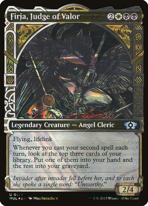 Firja, Judge of Valor 170 (March of the Machine: Multiverse Legends)  - Showcase Halo Foil | Good Games Adelaide SA