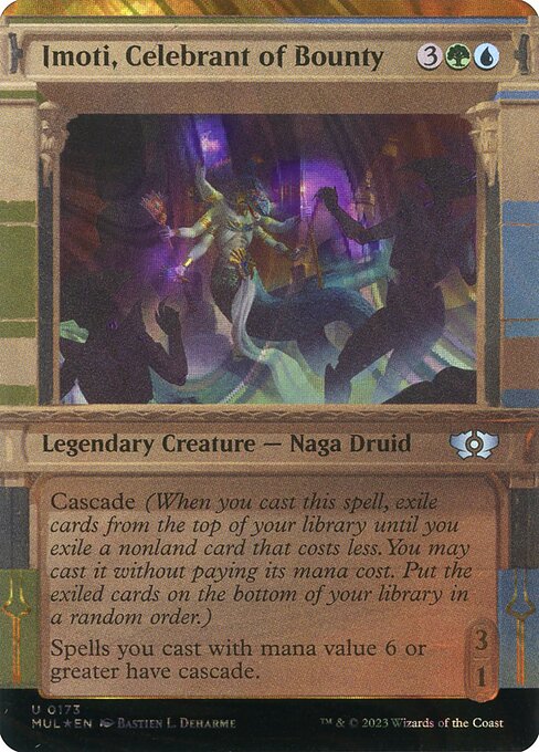 Imoti, Celebrant of Bounty 173 (March of the Machine: Multiverse Legends)  - Showcase Halo Foil | Good Games Adelaide SA