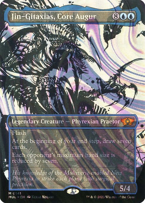 Jin-Gitaxias, Core Augur 141 (March of the Machine: Multiverse Legends)  - Borderless Halo Foil | Good Games Adelaide SA