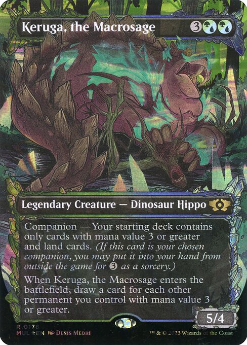 Keruga, the Macrosage 178 (March of the Machine: Multiverse Legends)  - Borderless Halo Foil | Good Games Adelaide SA