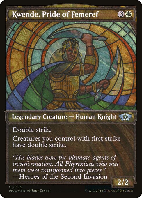 Kwende, Pride of Femeref 135 (March of the Machine: Multiverse Legends)  - Showcase Halo Foil | Good Games Adelaide SA