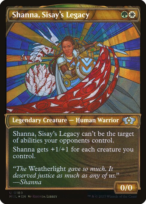 Shanna, Sisay's Legacy 189 (March of the Machine: Multiverse Legends)  - Showcase Halo Foil | Good Games Adelaide SA