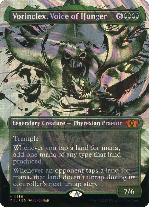 Vorinclex. Voice of Hunger 159 (March of the Machine: Multiverse Legends)  - Borderless Halo Foil | Good Games Adelaide SA
