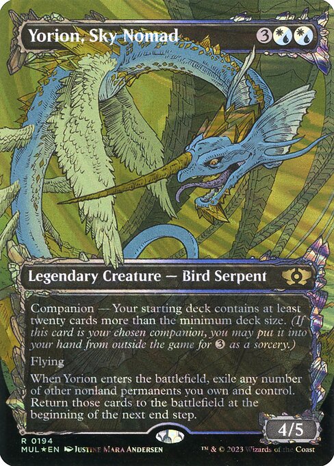 Yorion, Sky Nomad 194 (March of the Machine: Multiverse Legends)  - Borderless Halo Foil | Good Games Adelaide SA