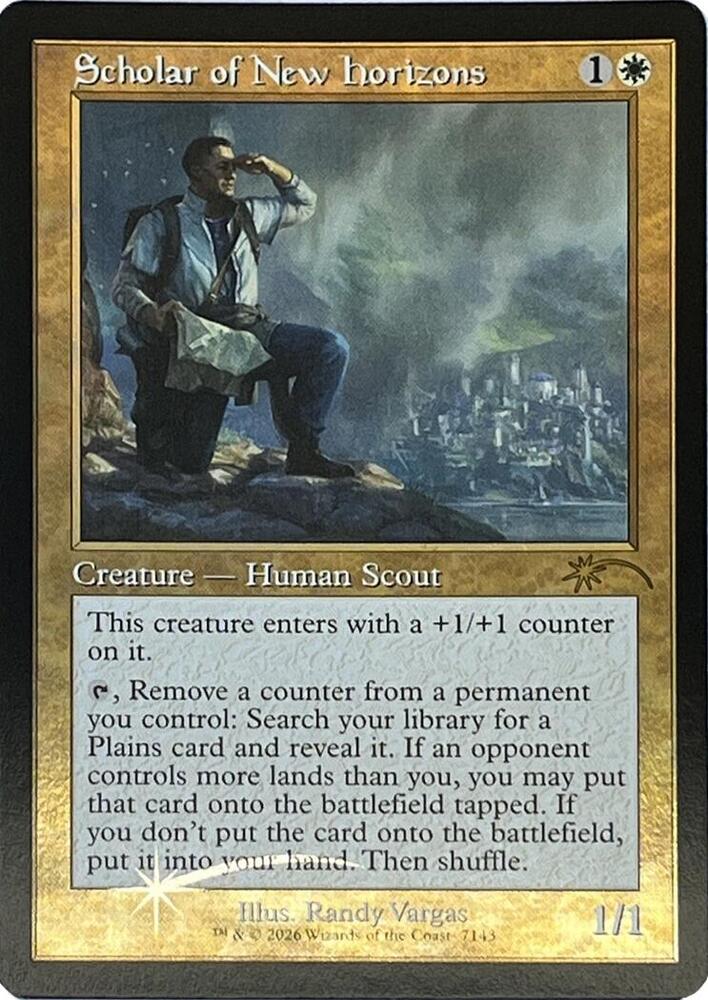 Scholar of New Horizons Retro Frame 7143 (Secret Lair Drop Series)  - Foil | Good Games Adelaide SA