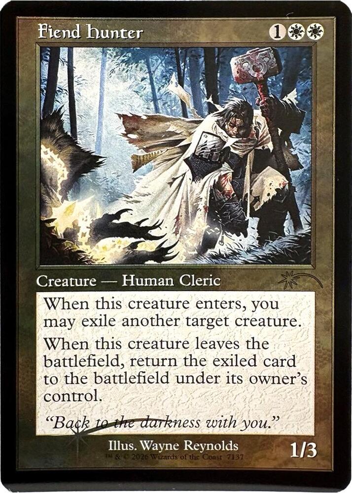 Fiend Hunter Retro Frame 7137 (Secret Lair Drop Series)  - Foil | Good Games Adelaide SA