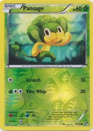 Pansage 007/114 (Miscellaneous Cards & Products)  - Energy Holofoil | Good Games Adelaide SA