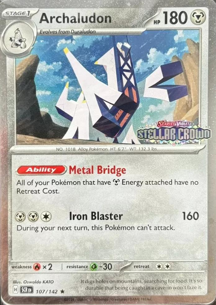 Archaludon 107 142 Cosmos Holo Stellar Crown Stamp 107/142 (Miscellaneous Cards & Products)  - Holofoil | Good Games Adelaide SA