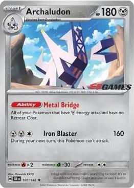 Archaludon EB Games Exclusive 107/142 (Miscellaneous Cards & Products)  - Cosmo Holofoil | Good Games Adelaide SA