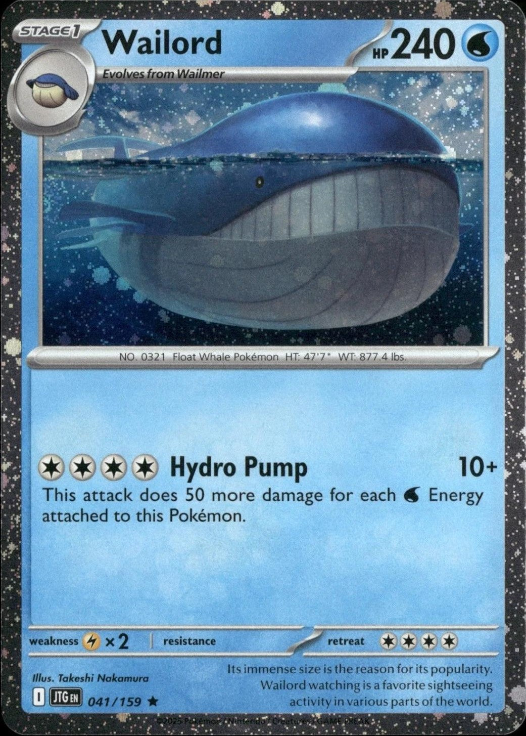 Wailord 041/159 (Miscellaneous Cards & Products)  - Cosmo Holofoil | Good Games Adelaide SA