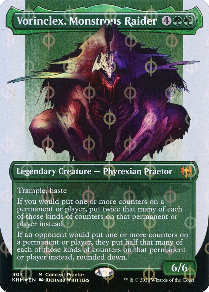 Vorinclex, Monstrous Raider 407/285 (Kaldheim)  - Borderless Compleat Foil | Good Games Adelaide SA